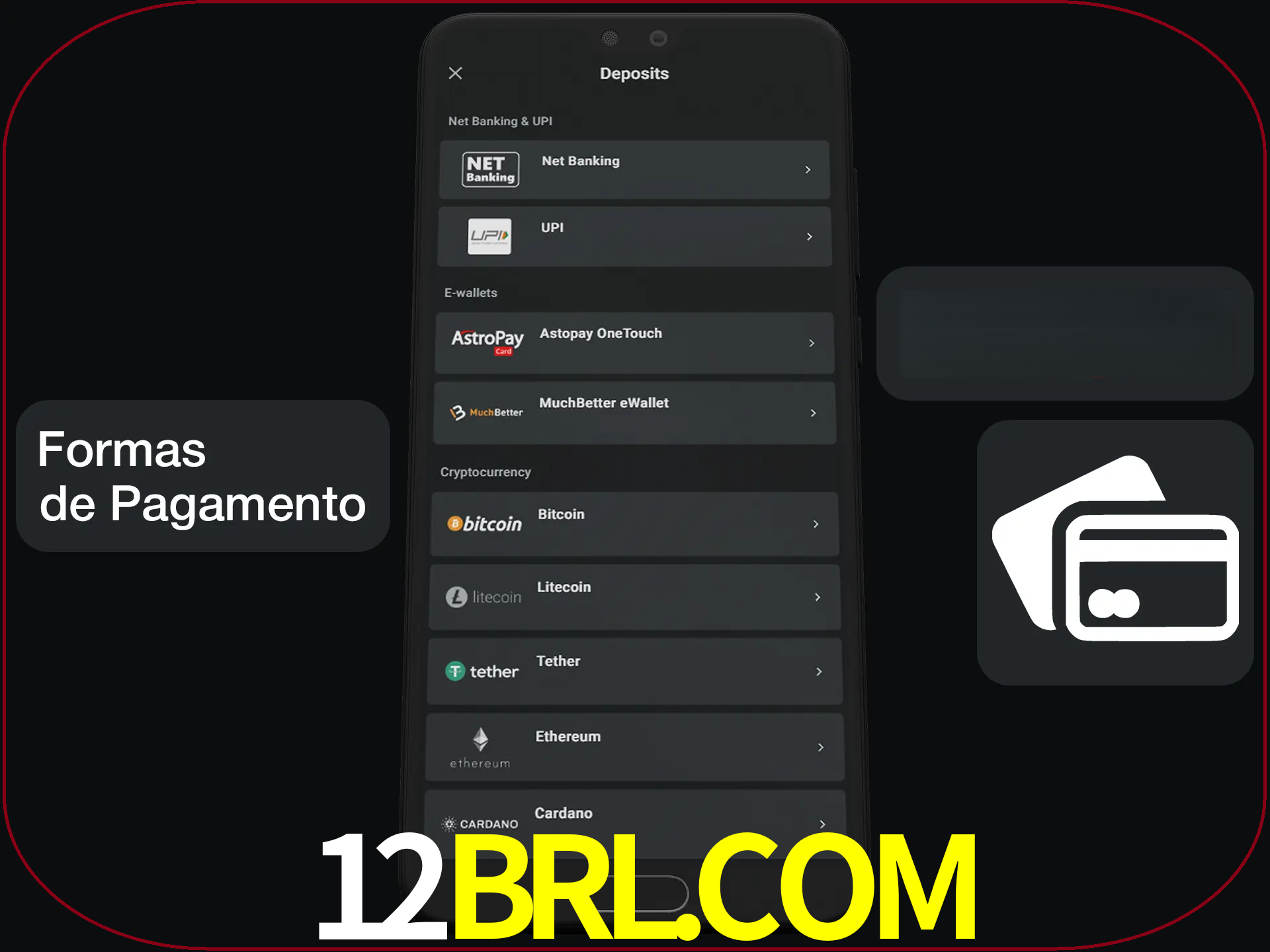 Escolha a forma de pagamento de sua preferência.