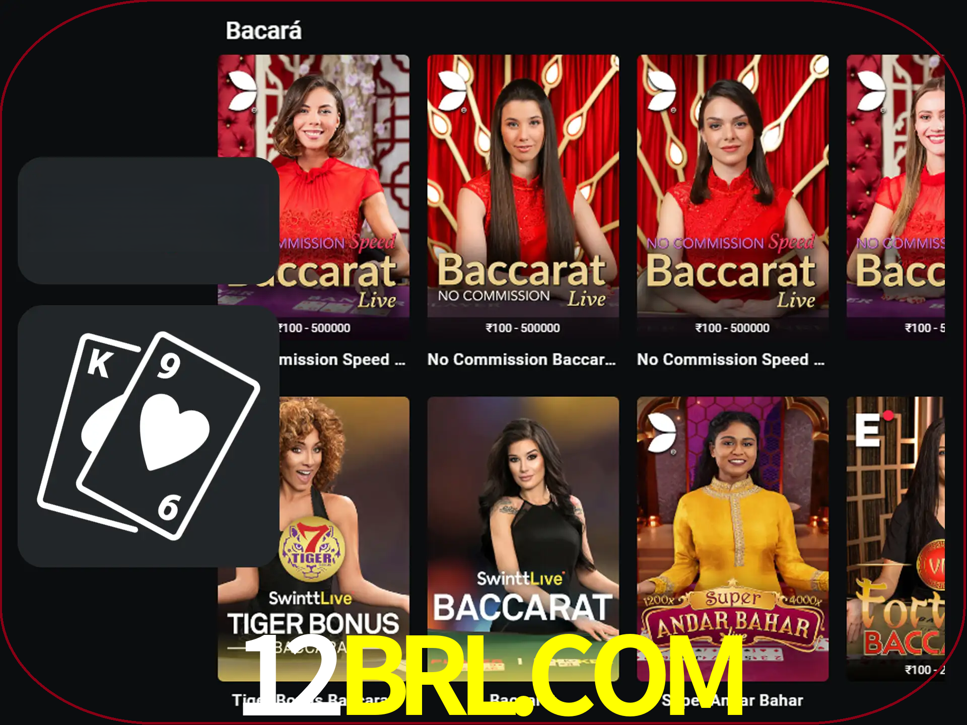 Ganhe muito dinheiro jogando jogos de bacará.