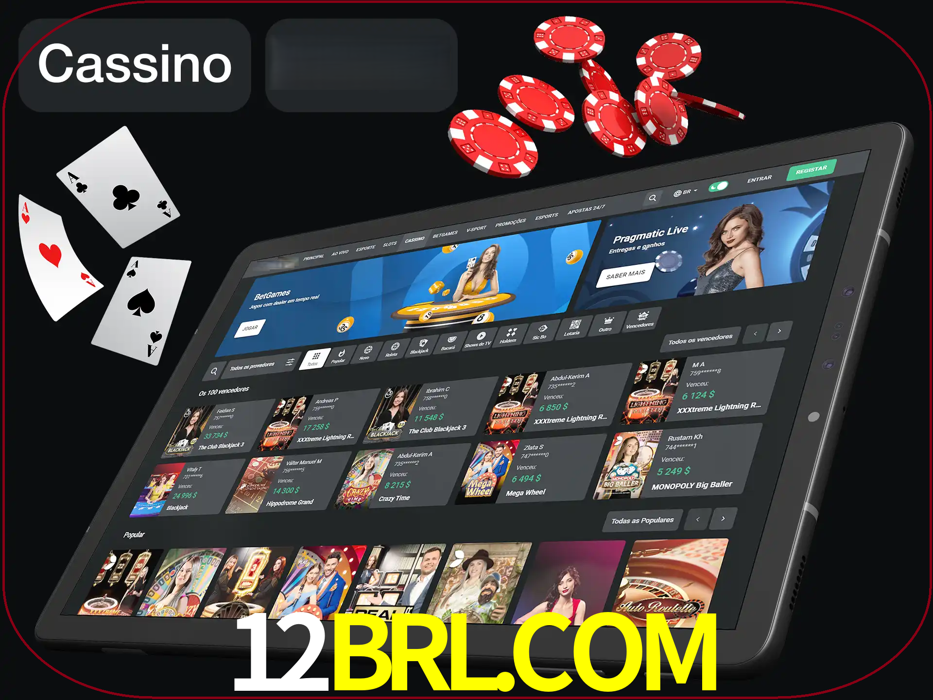 Jogue vários jogos de cassino em nosso cassino.