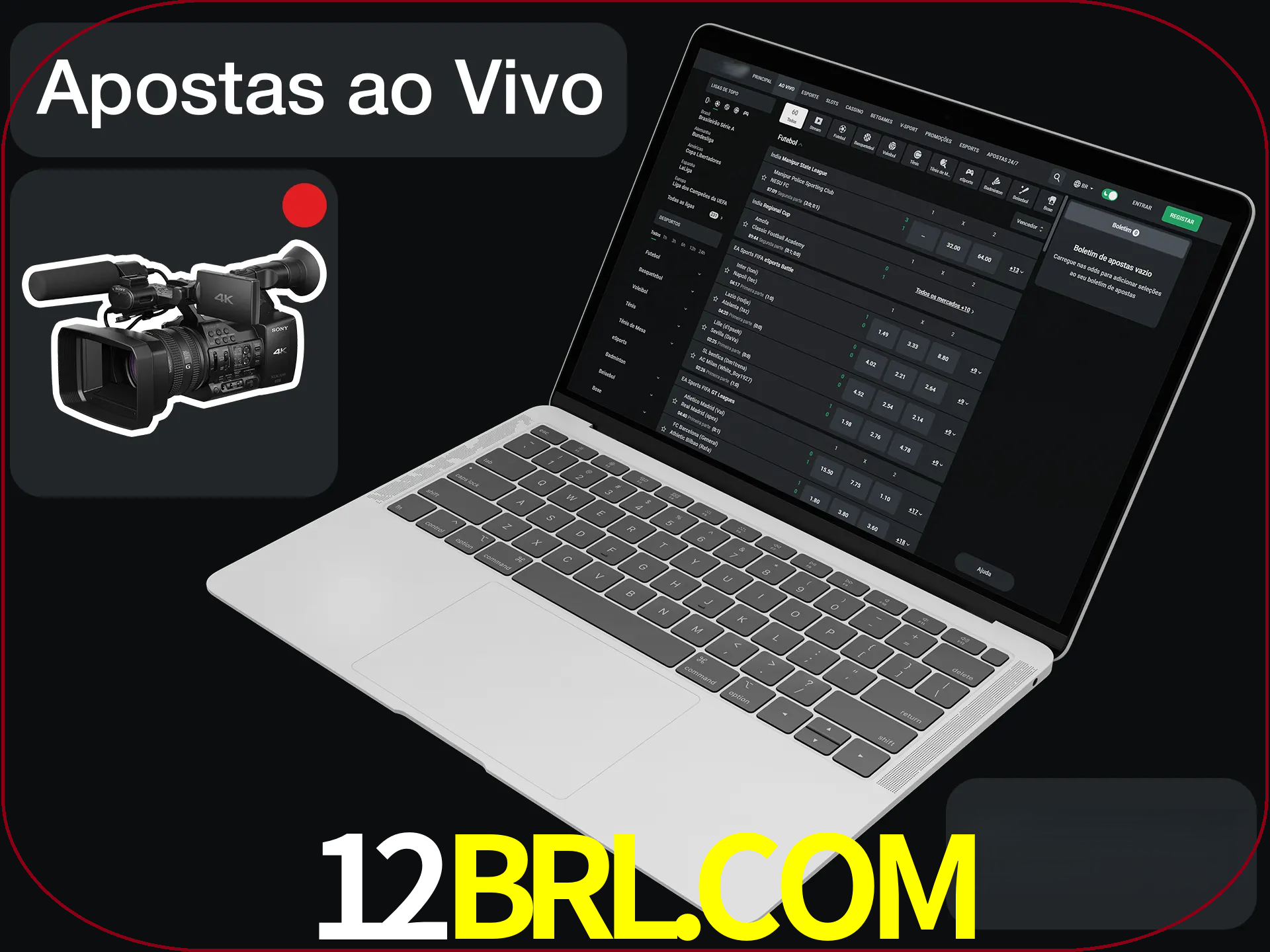Aposte em formato ao vivo em nosso site.