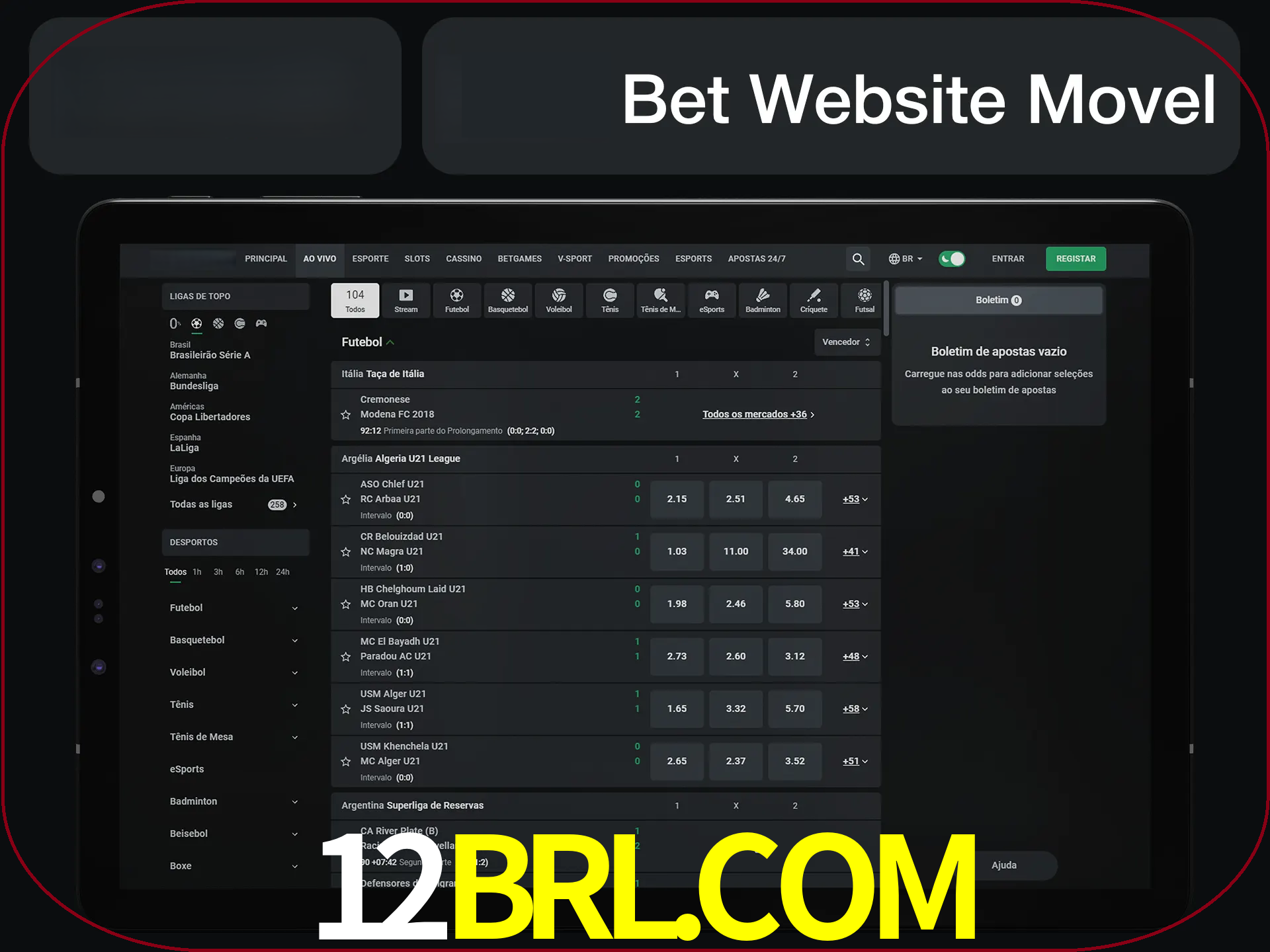 Use nosso website em qualquer dispositivo.